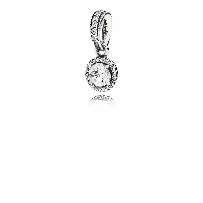 Pandora Classic Elegance Pendant Ireland - Sterling Silver/Cubic Zirconia - 430126MYN